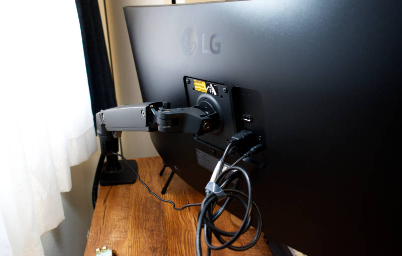 LG 34WL75C-B 曲面モニターディスプレイ ergotronアーム（LG 34WP60C-B 